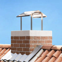 Cappa Camino-Cappa Fumaria Argento 40 x 40 x 37.5 cm Acciaio inossidabile