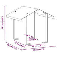 vidaXL Cappa Camino Argento 40 x 40 x 37.5 cm Acciaio inossidabile