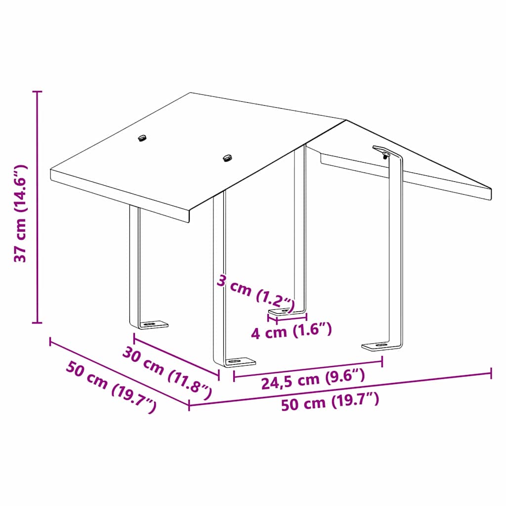 vidaXL Cappa Camino Argento 50 x 50 x 37 cm Acciaio inossidabile