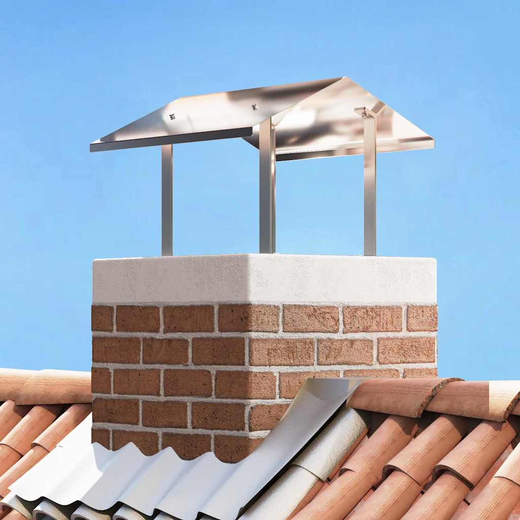 vidaXL Cappa Camino Argento 50 x 60 x 37 cm Acciaio inossidabile