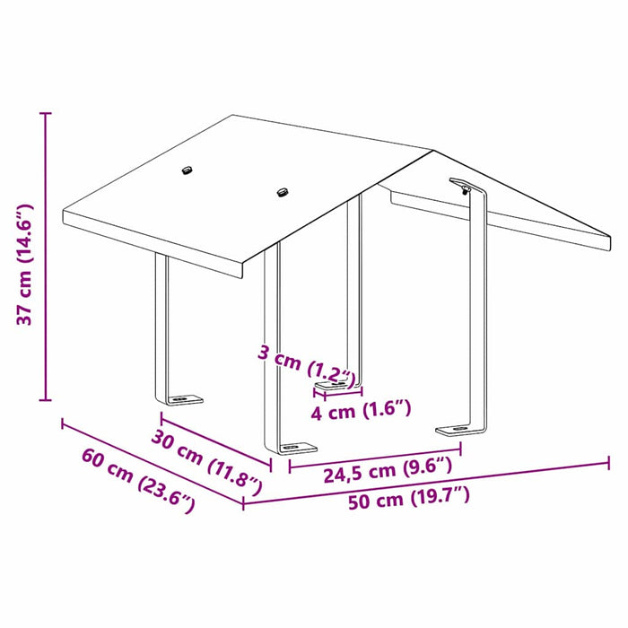 vidaXL Cappa Camino Argento 50 x 60 x 37 cm Acciaio inossidabile