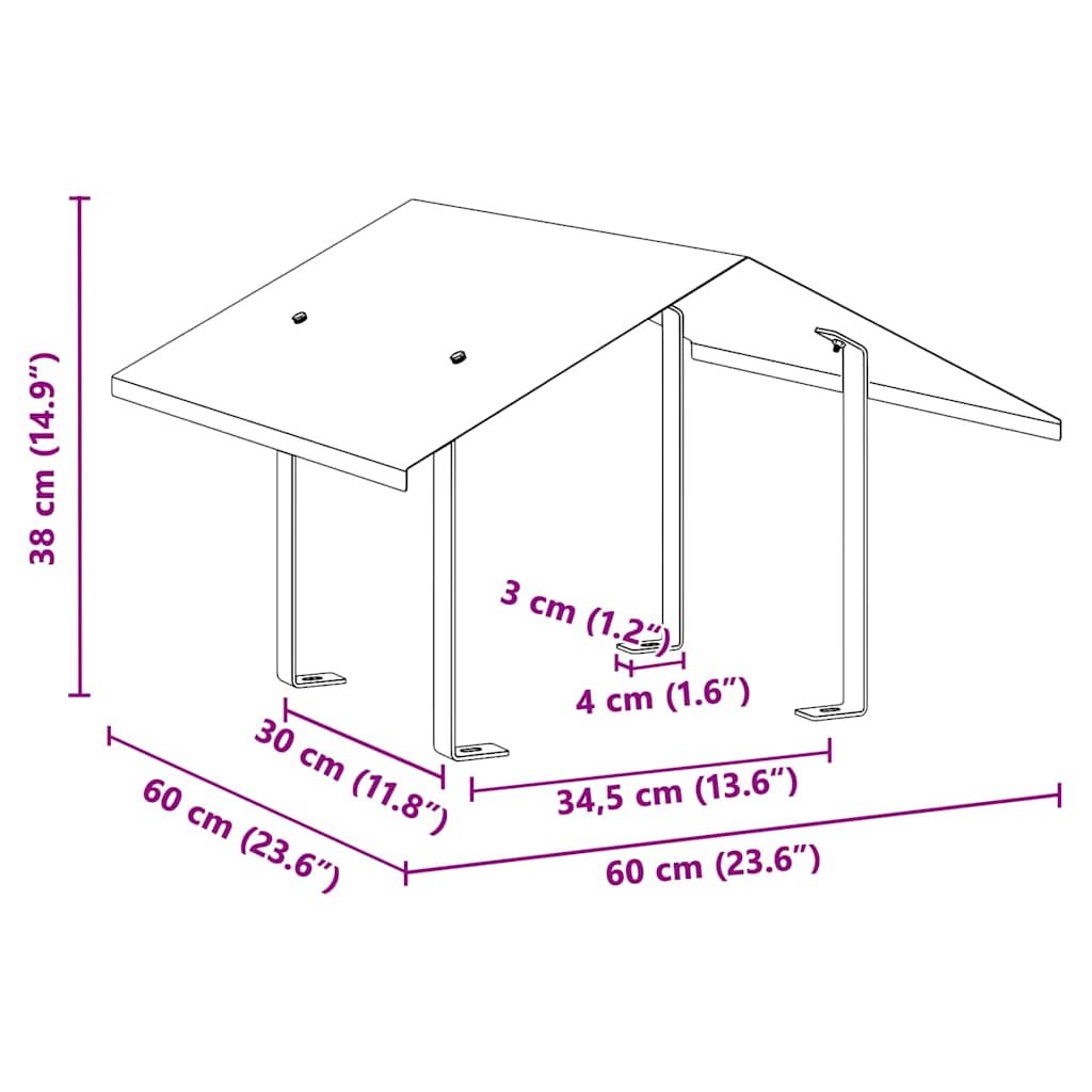 vidaXL Cappa Camino Argento 60 x 60 x 38 cm Acciaio inossidabile