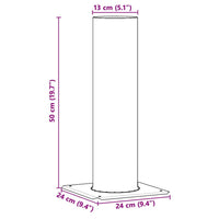 Estensione della Testa del Camino-Estensione Camino Argento 24 x 24 x 50 cm