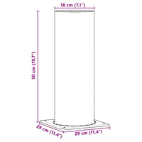Estensione della Testa del Camino-Estensione Camino Argento 29 x 29 x 50 cm