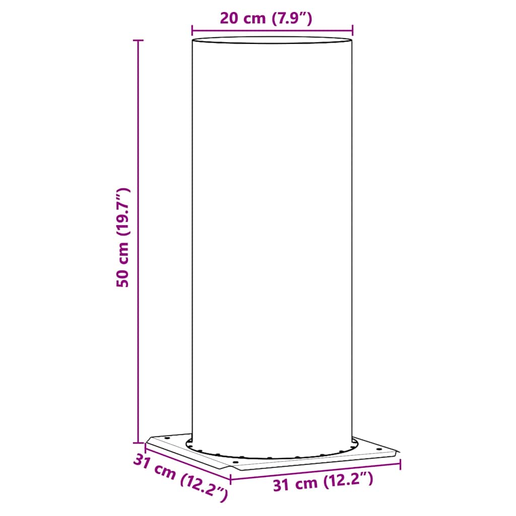 Estensione della Testa del Camino Argento 31 x 31 x 50 cm 42008442