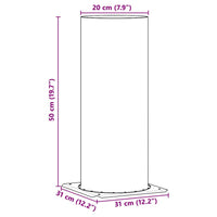 Estensione della Testa del Camino Argento 31 x 31 x 50 cm 42008442