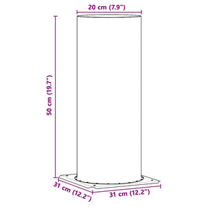 Estensione della Testa del Camino-Estensione Camino Argento 31 x 31 x 50 cm