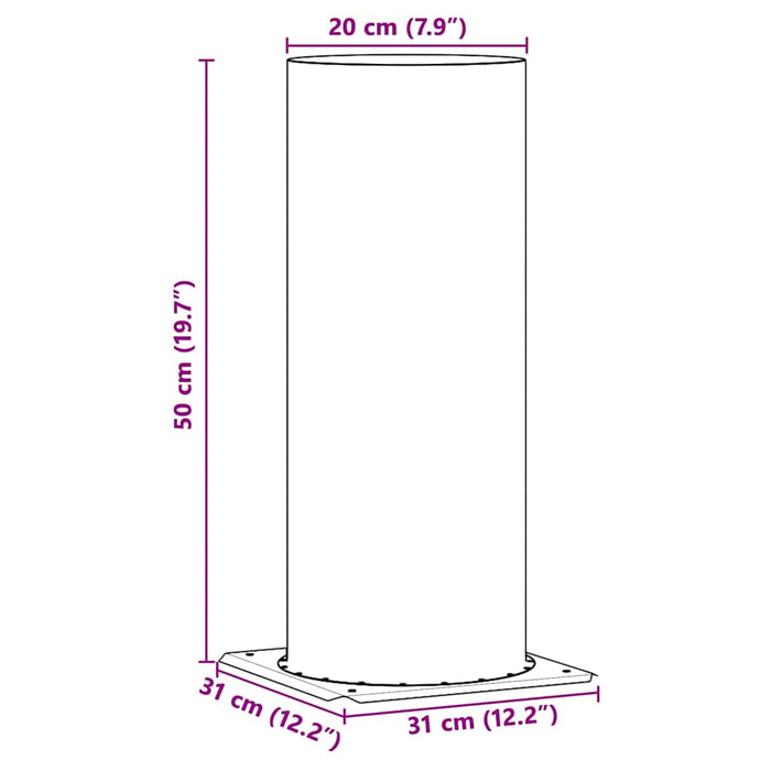 Estensione della Testa del Camino-Estensione Camino Argento 31 x 31 x 50 cm