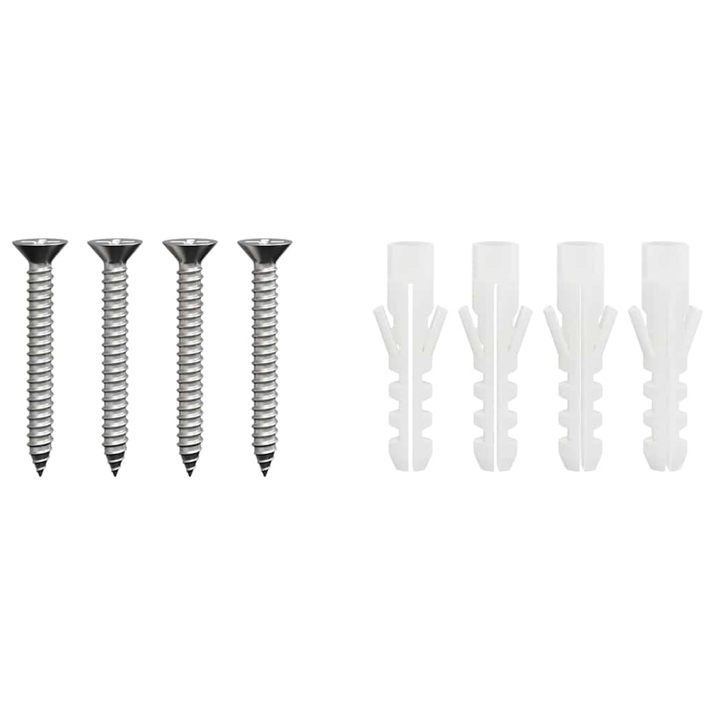 vidaXL Estensione Camino Argento 25 x 25 x 82 cm Acciaio inossidabile