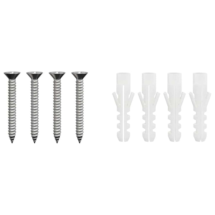 vidaXL Estensione Camino Argento 25 x 25 x 82 cm Acciaio inossidabile