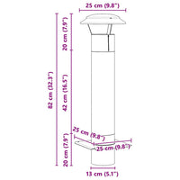 Estensione Camino Argento 25 x 25 x 82 cm Acciaio inossidabile 42008447