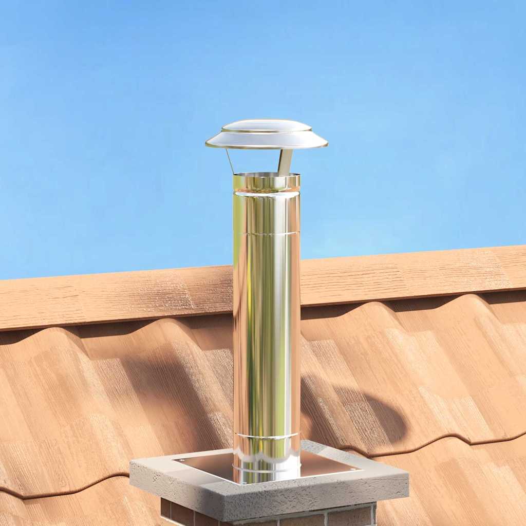 vidaXL Copertura per Camino Argento 20 x 20 x 18 cm