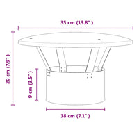 vidaXL Copertura per Camino Argento 35 x 35 x 20 cm