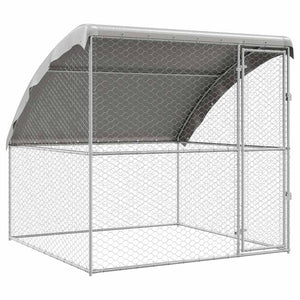 Cuccia per cani con archiviazione Argento 2 x 2 x 2 m Acciaio 42008377