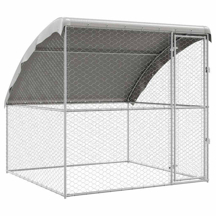 Cuccia per cani con archiviazione Argento 2 x 2 x 2 m Acciaio 42008377