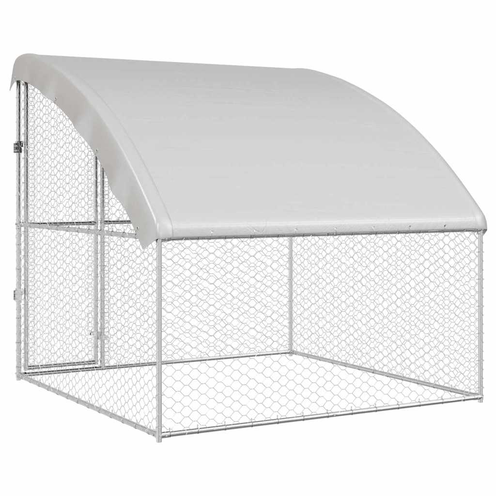 Cuccia per cani con archiviazione Argento 2 x 2 x 2 m Acciaio 42008377
