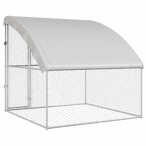 Cuccia per cani con archiviazione Argento 2 x 2 x 2 m Acciaio 42008377