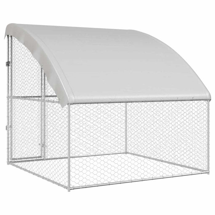 Cuccia per cani con archiviazione Argento 2 x 2 x 2 m Acciaio 42008377