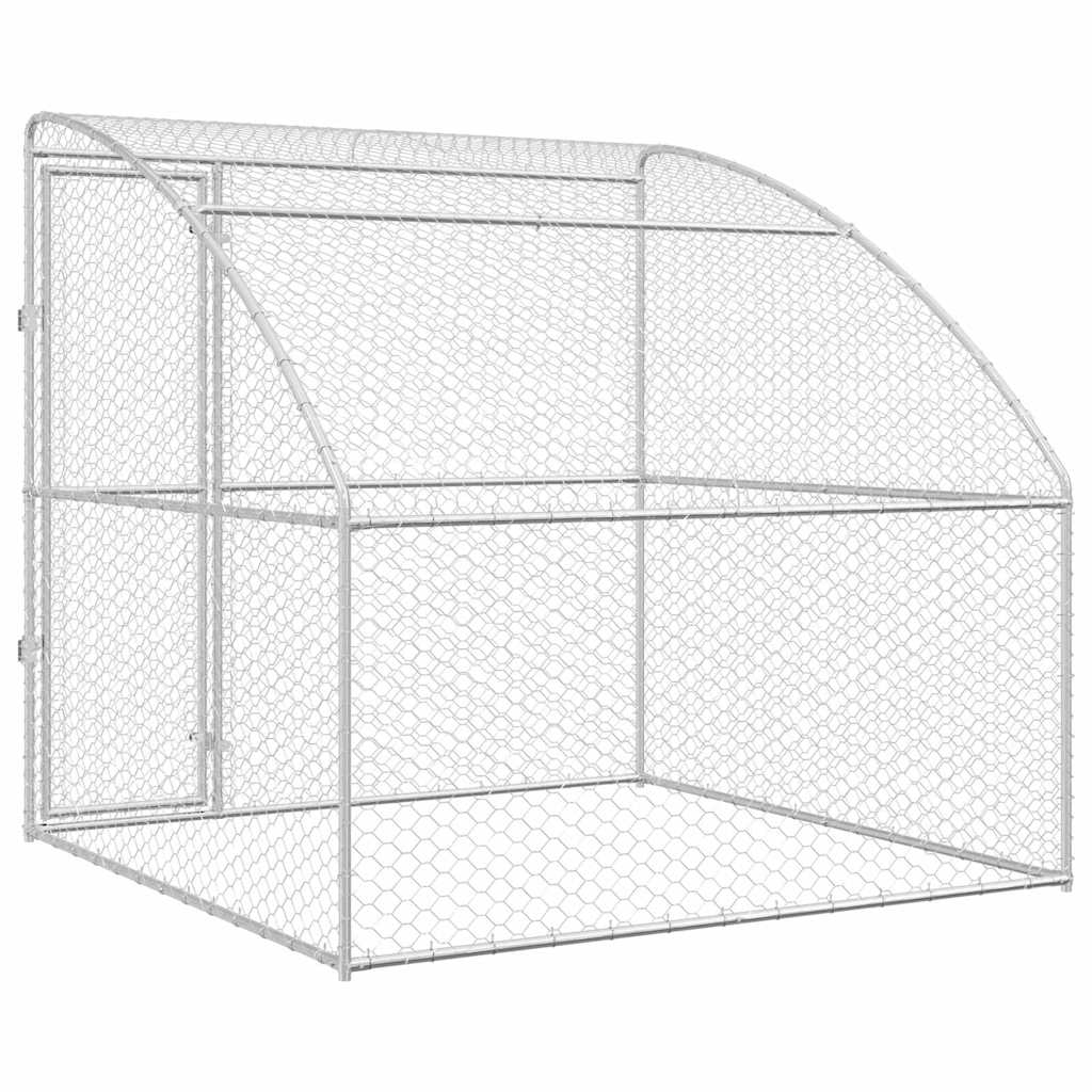 Cuccia per cani con archiviazione Argento 2 x 2 x 2 m Acciaio 42008380