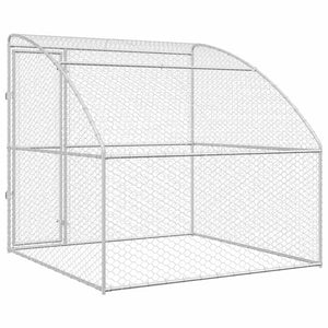 Cuccia per cani con archiviazione Argento 2 x 2 x 2 m Acciaio 42008380