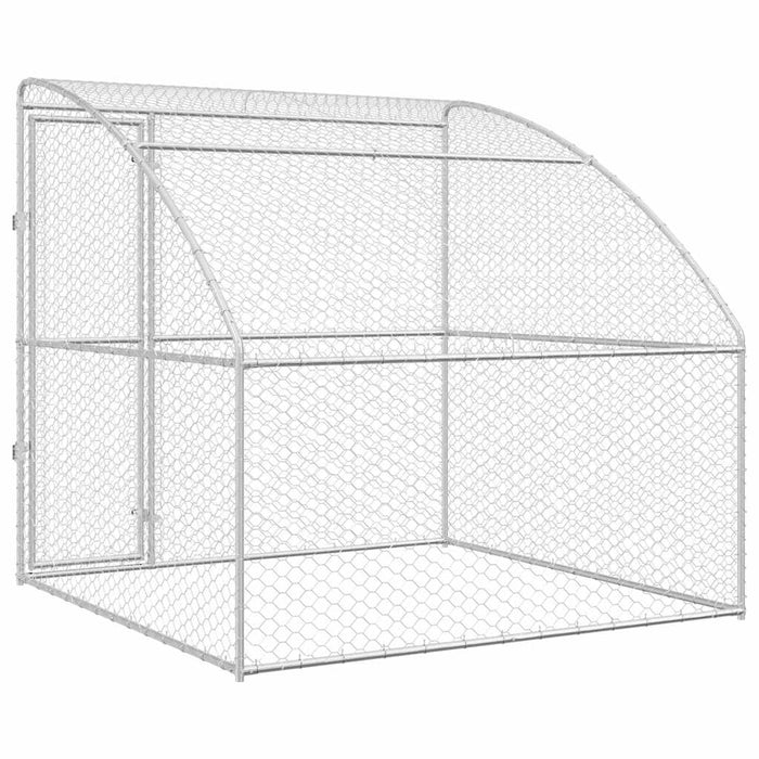 Cuccia per cani con archiviazione Argento 2 x 2 x 2 m Acciaio 42008380