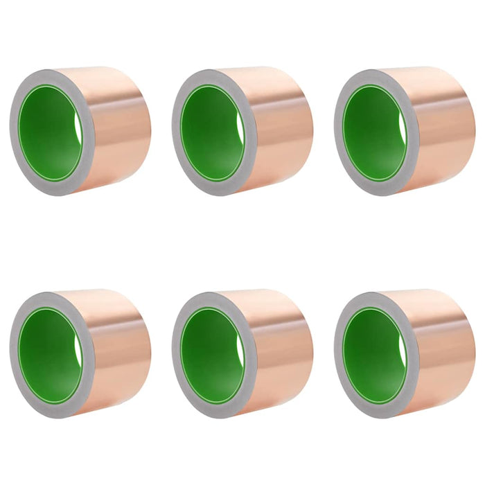 vidaXL Nastro di rame doppio lato 6 pezzi 6 pcs Rame 2000 x 7 cm