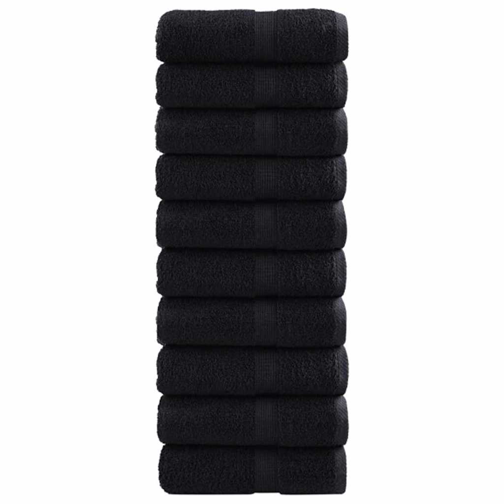 Asciugamani per Ospiti 600 gsm SOLUND 50 pcs Nero 30 x 30 cm 42007967