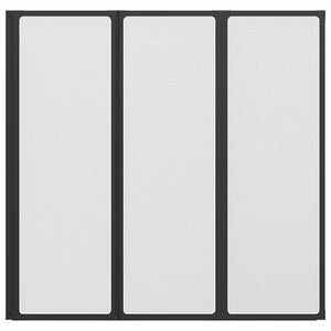 vidaXL Parete doccia Nero 120 x 2 x 117 cm Alluminio