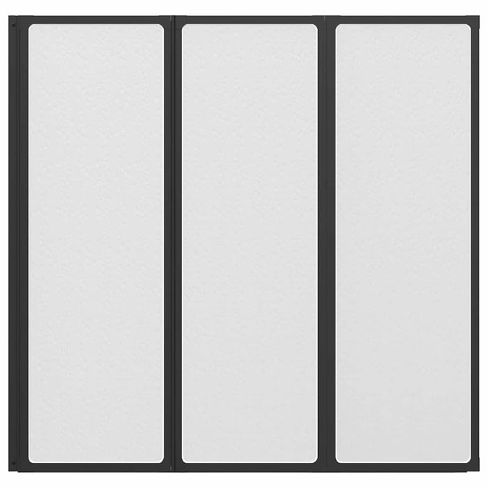 vidaXL Parete doccia Nero 120 x 2 x 117 cm Alluminio