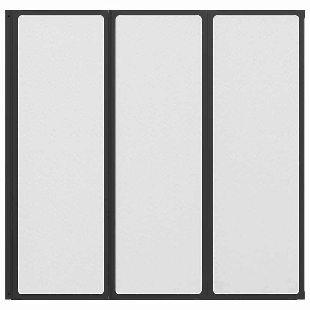 Parete doccia Nero 120 x 2 x 117 cm Alluminio 42009754