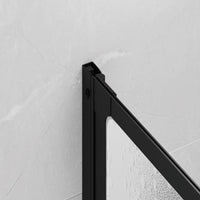 Parete doccia Nero 132 x 2 x 140 cm Alluminio 42009755