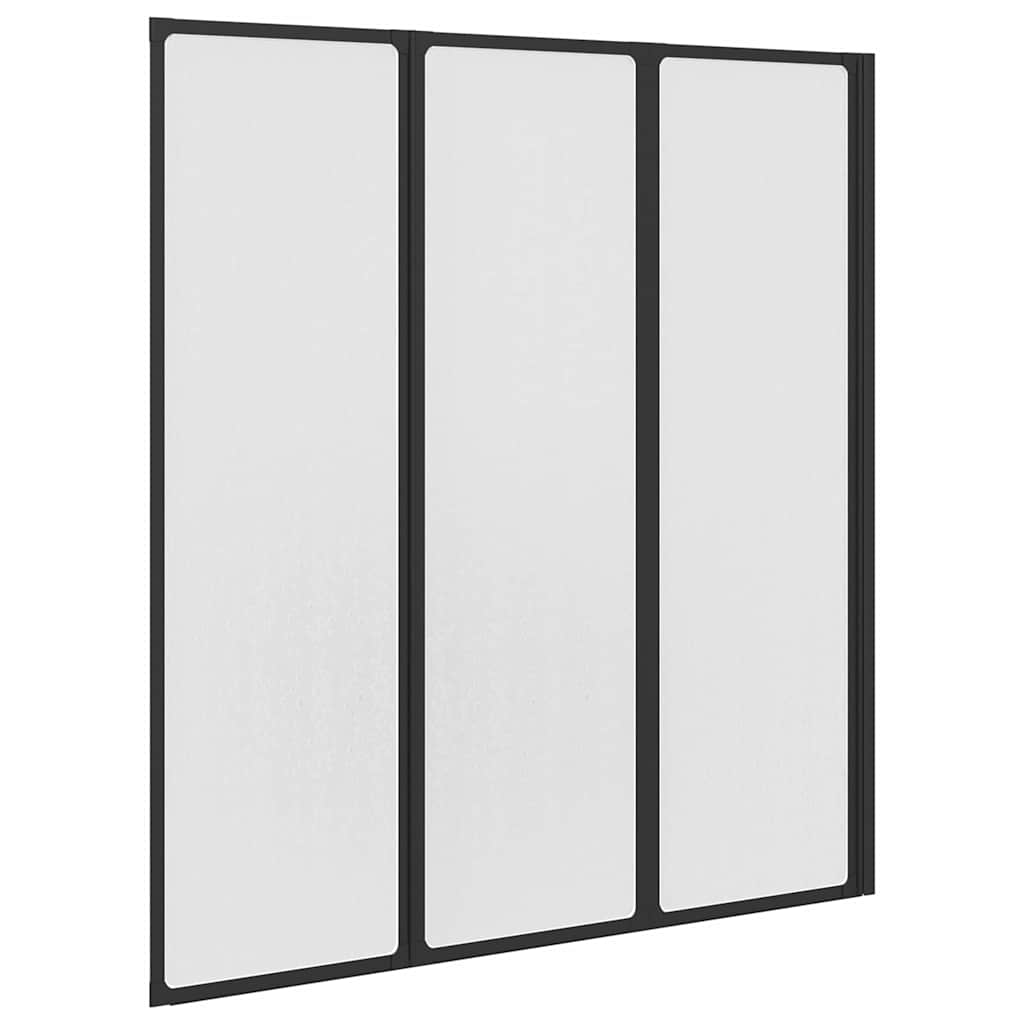 Parete doccia Nero 132 x 2 x 140 cm Alluminio 42009755