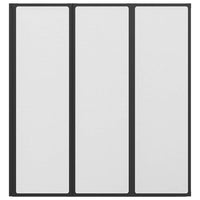 vidaXL Parete doccia Nero 132 x 2 x 140 cm Alluminio