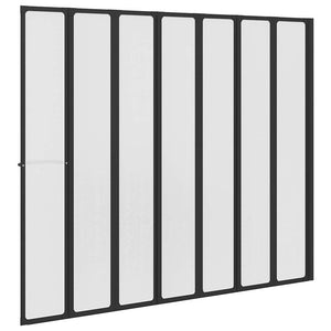 vidaXL Parete doccia Altro Nero 168 x 140 cm Alluminio