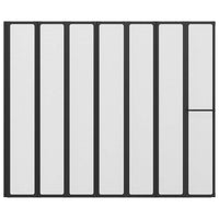 vidaXL Parete doccia Altro Nero 168 x 140 cm Alluminio
