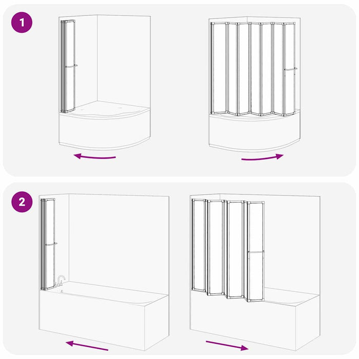 vidaXL Parete doccia Altro Nero 168 x 140 cm Alluminio