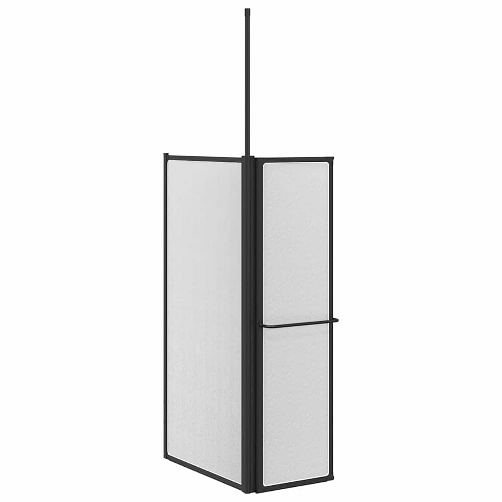 vidaXL Parete doccia Altro Nero 120 x 70 x 137 cm Alluminio