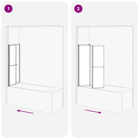 vidaXL Parete doccia Altro Nero 120 x 70 x 137 cm Alluminio