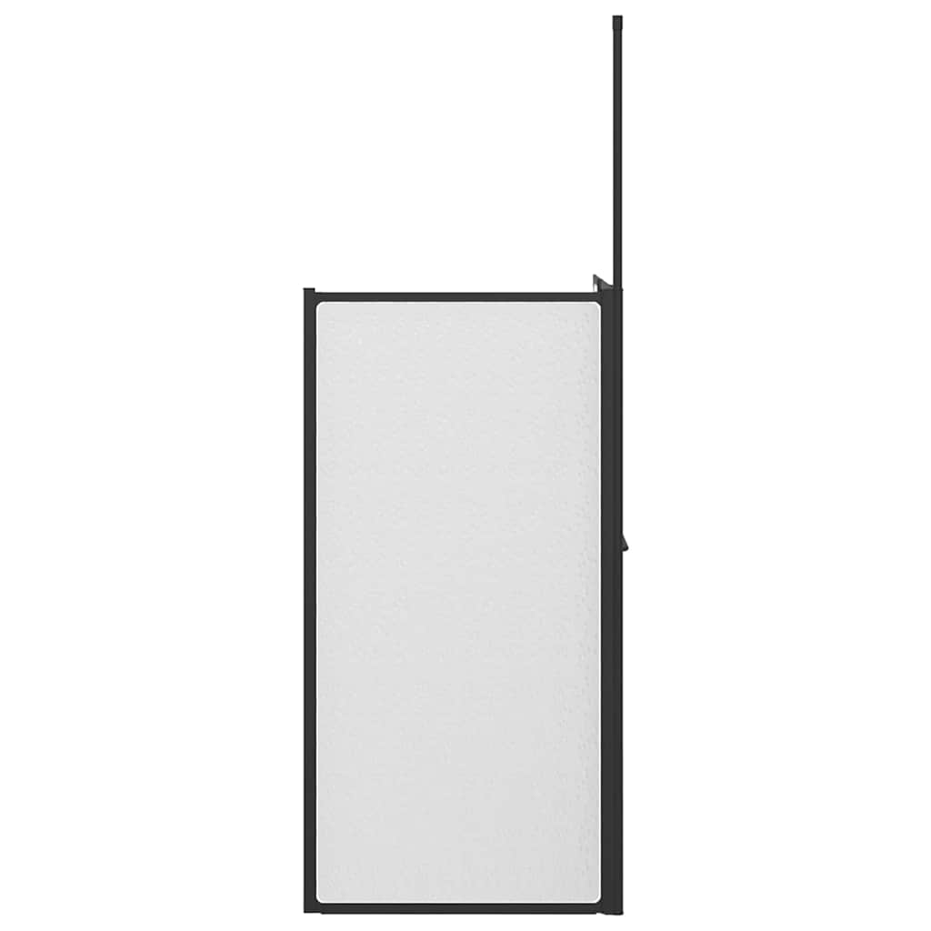 vidaXL Parete doccia Altro Nero 120 x 70 x 137 cm Alluminio