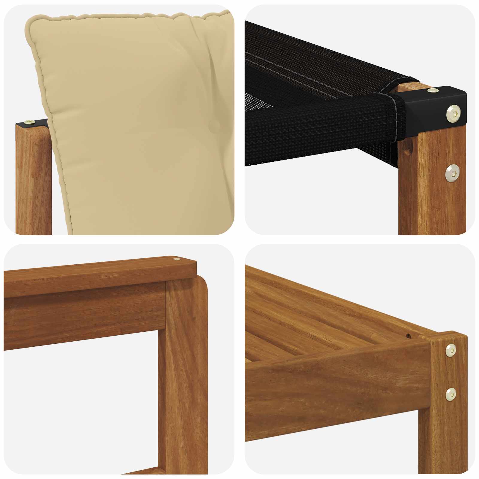 Set di divani da esterno con cuscino 7 pcs Naturale e Beige 3368444
