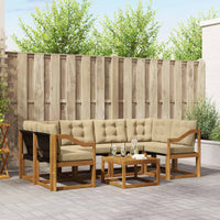 Set di divani da esterno con cuscino 7 pcs Naturale e Beige 3368460