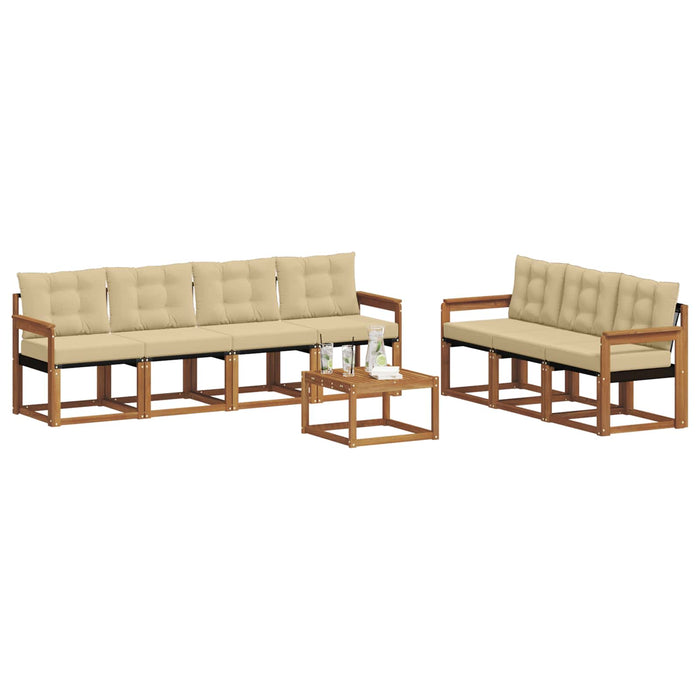 Set di divani con cuscino 8 pcs Naturale e Beige 3368468