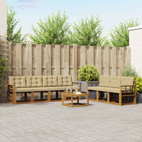 Set di divani con cuscino 8 pcs Naturale e Beige 3368480