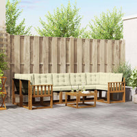 Set di divani da esterno con cuscino 8 pcs Naturale e Crema 3368493