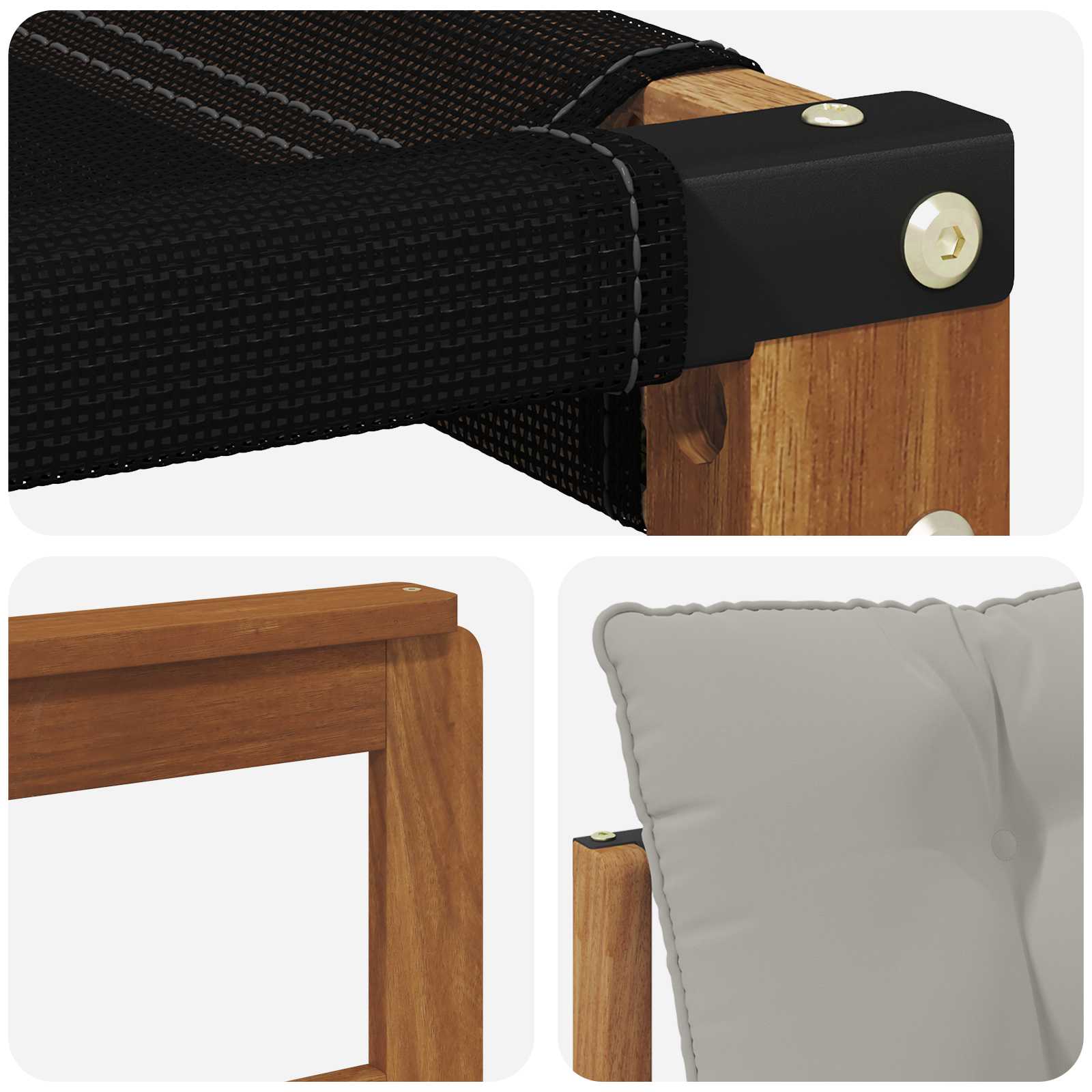 Set di divani da esterno 4 pcs Grigio Naturale e Chiaro 3368538