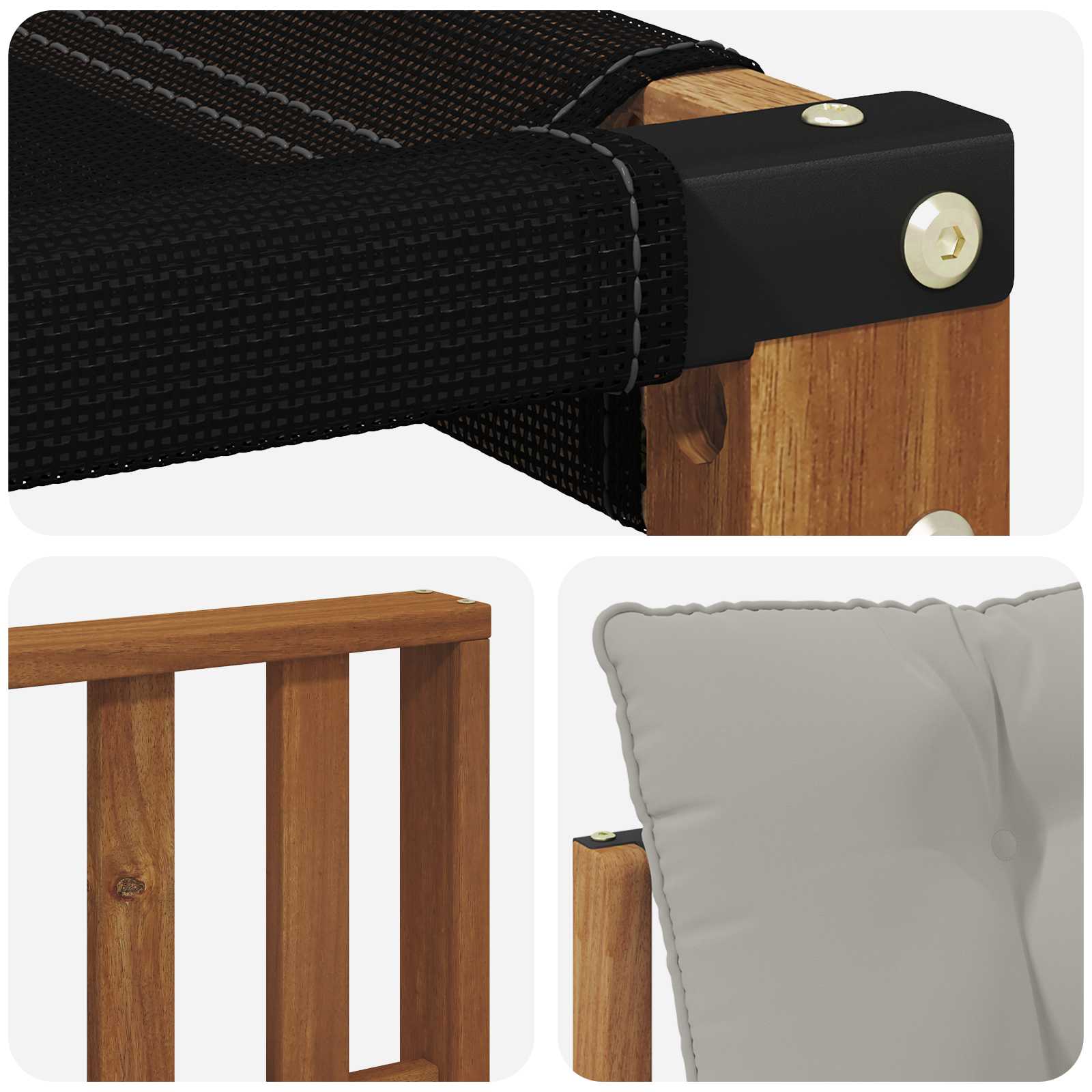 Set di divani da esterno 4 pcs Grigio Naturale e Chiaro 3368542