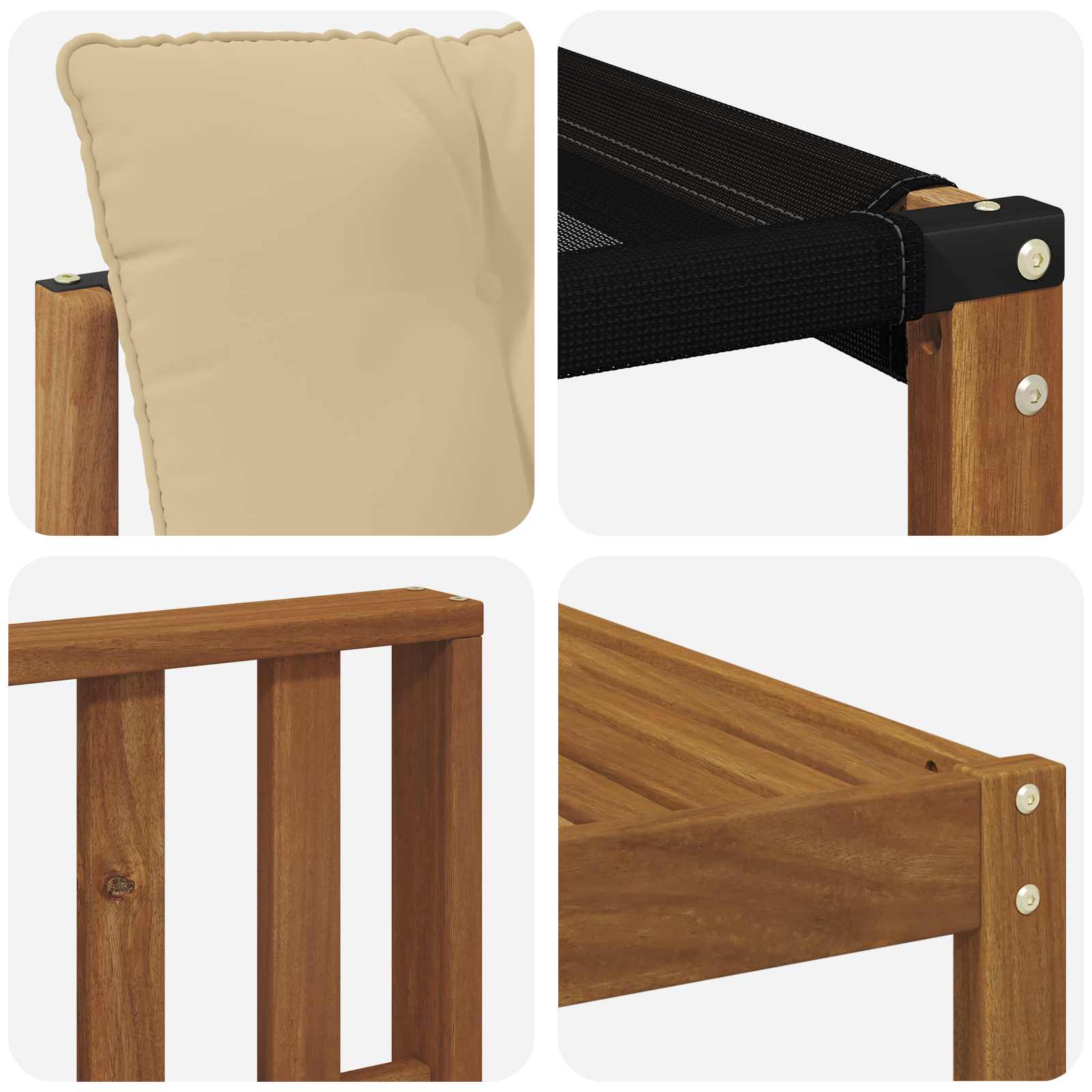 Set di divani da esterno con cuscino 6 pcs Naturale e Beige 3368592