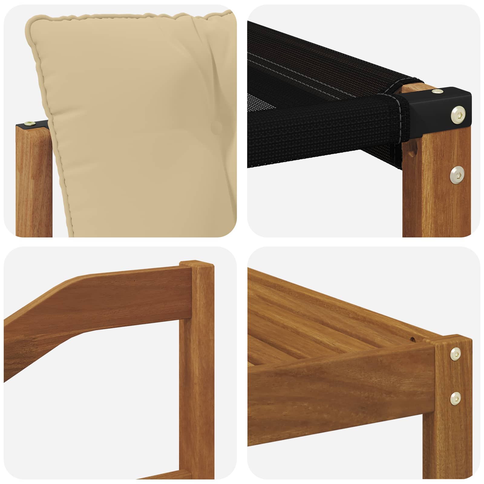 Set di divani da esterno con cuscino 6 pcs Naturale e Beige 3368604