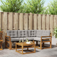 Set di divani da esterno 5 pcs Grigio Naturale e Chiaro 3368642