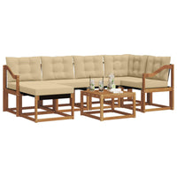 Set di divani con cuscino 7 pcs Naturale e Beige 3368868
